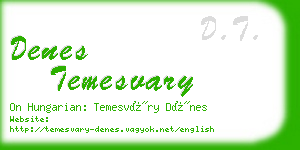 denes temesvary business card